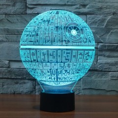 Star Wars Night Light Lamp Touch Table 3D Novelty Led Death Star Discoloration