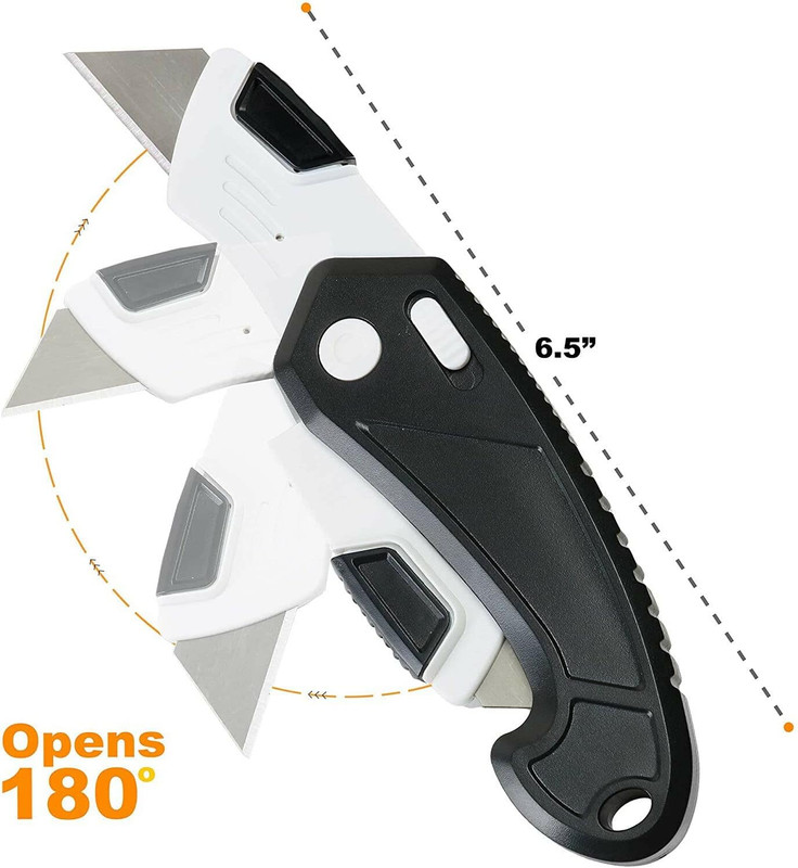 Lightweight Strong ABS Plastic Folding Utility Box Cutter (6 Pack) gallery