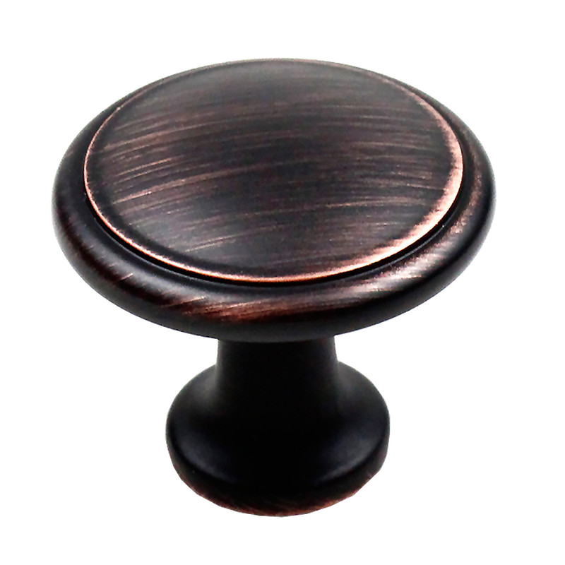 25 Pack Round Disk Knobs *Oil Rubbed Bronze* Kitchen Bath Cabinet Pull Handles gallery