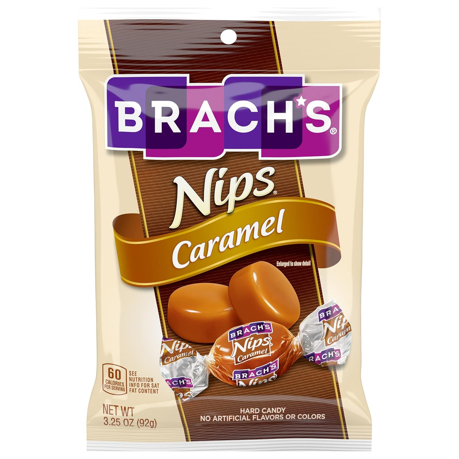 Brach's Nips Caramel Flavored Hard Candy, 3.25 oz, Pack of 12 Packaging May Vary gallery