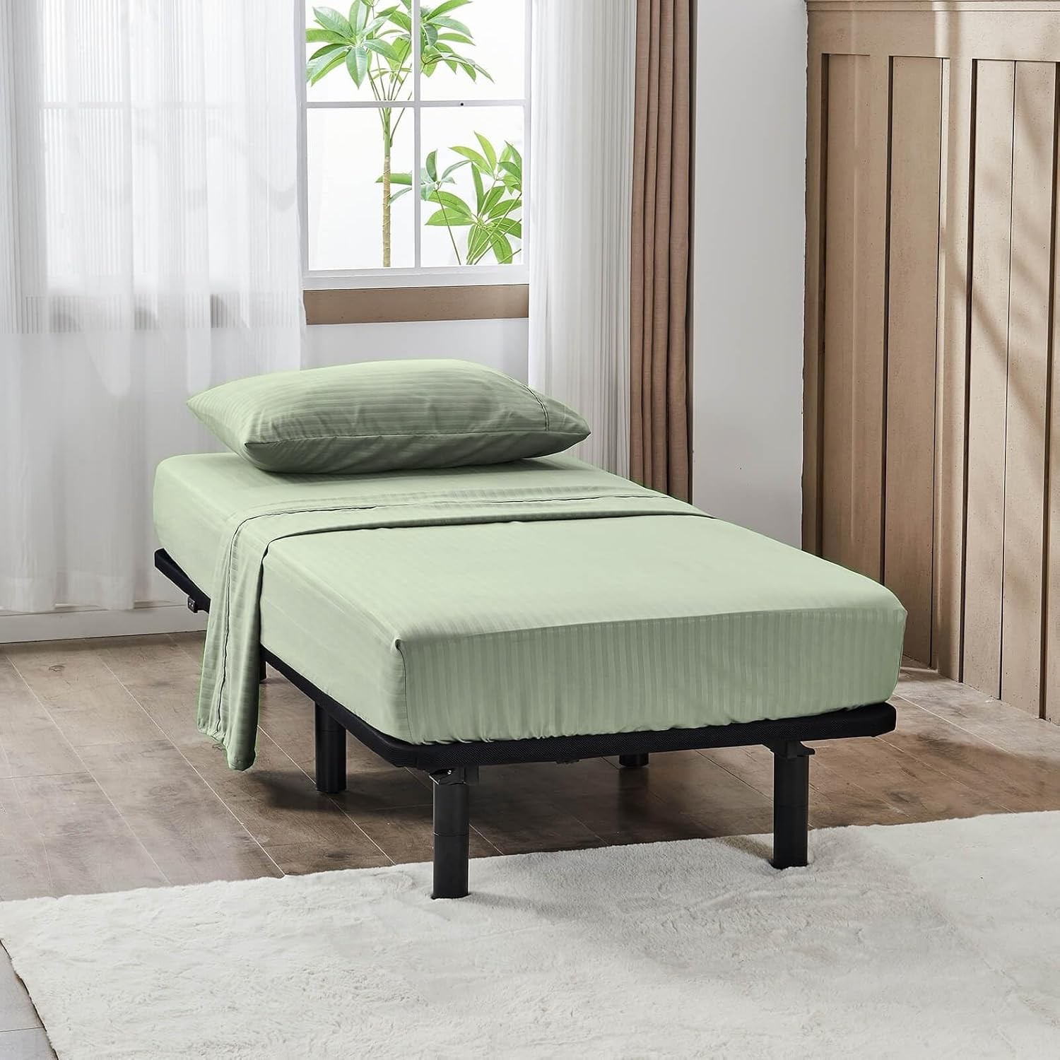Striped 3 Piece RV Bunk Sheets Set for Narrow Twin Bed Soft Brushed 1800 gallery