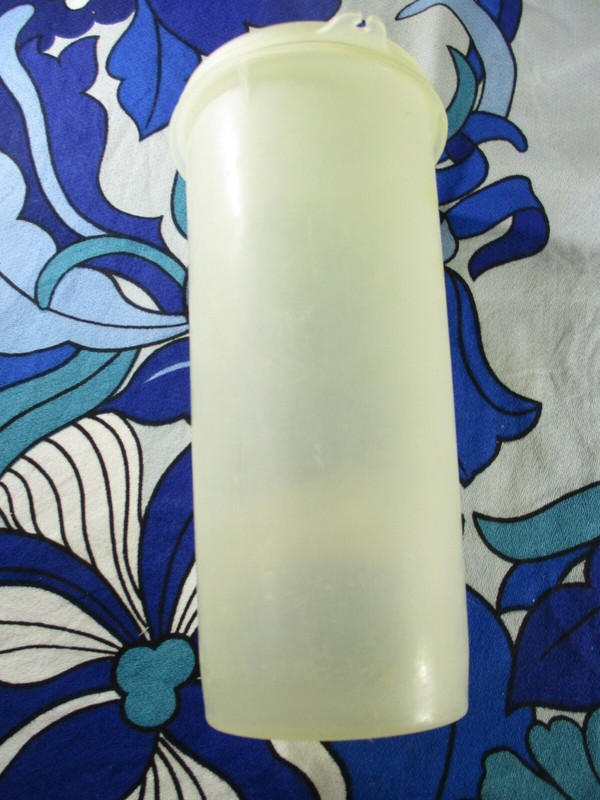 Tupperware 262-12 Tall Round Storage Container Clear 21.5cm Tall Diameter 9.5cm gallery