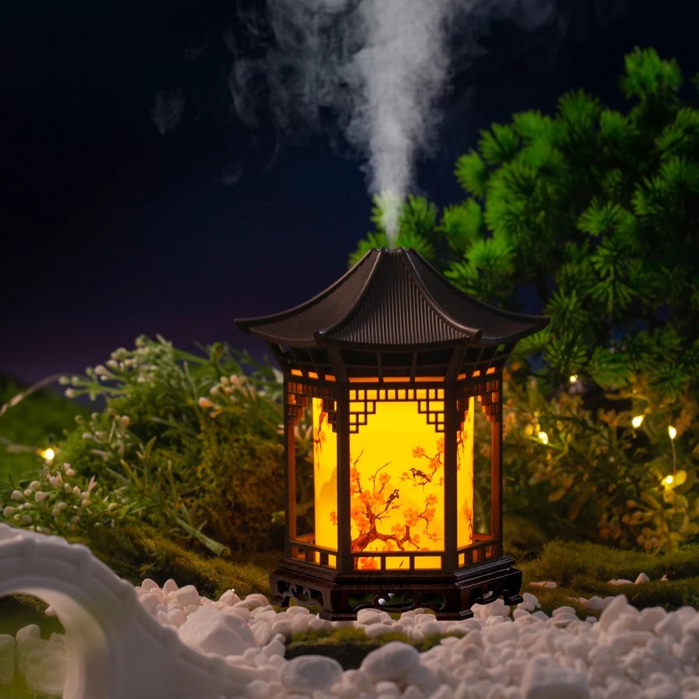 USB Chinese Pavilion Night Light And Humidifier 15cm / 6" gallery