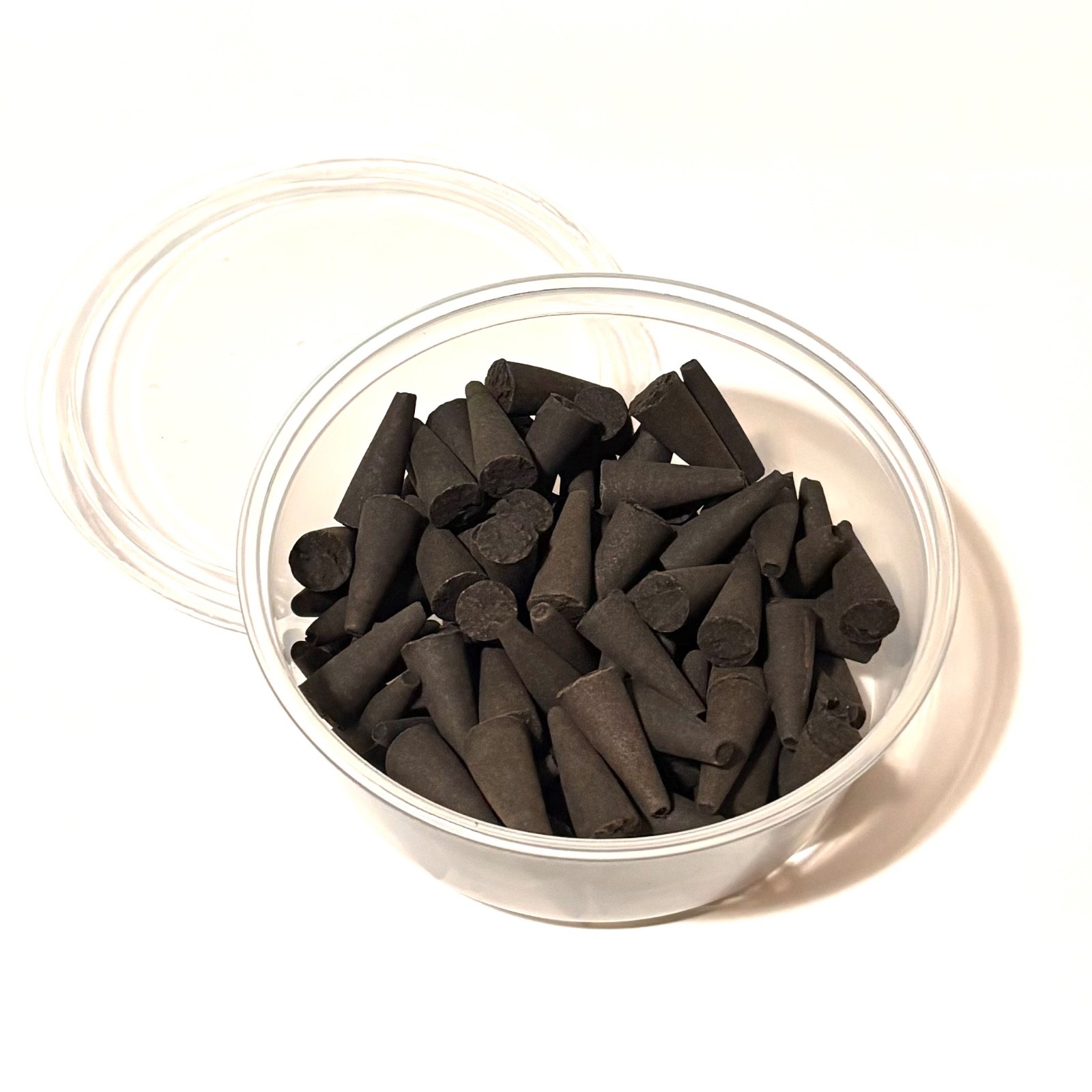 UNSCENTED incense 100 ct cones Joss tree and bamboo charcoal blend 1" top flow gallery