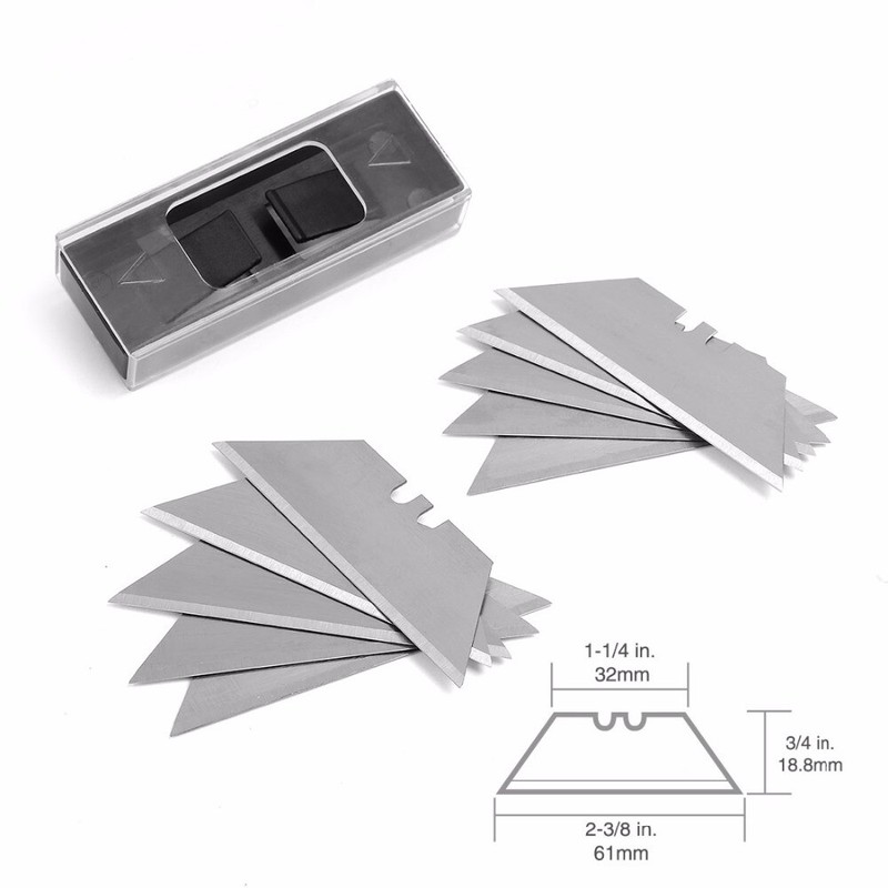 WORKPRO 3PCS Folding Utility Knife Set Quick Change Blade W/10PCS Extra Blades gallery