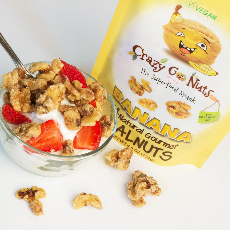 Crazy Go Nuts Walnuts Banana - Glazed Walnuts, Healthy Snacks, Vegan, Gluten Fre gallery