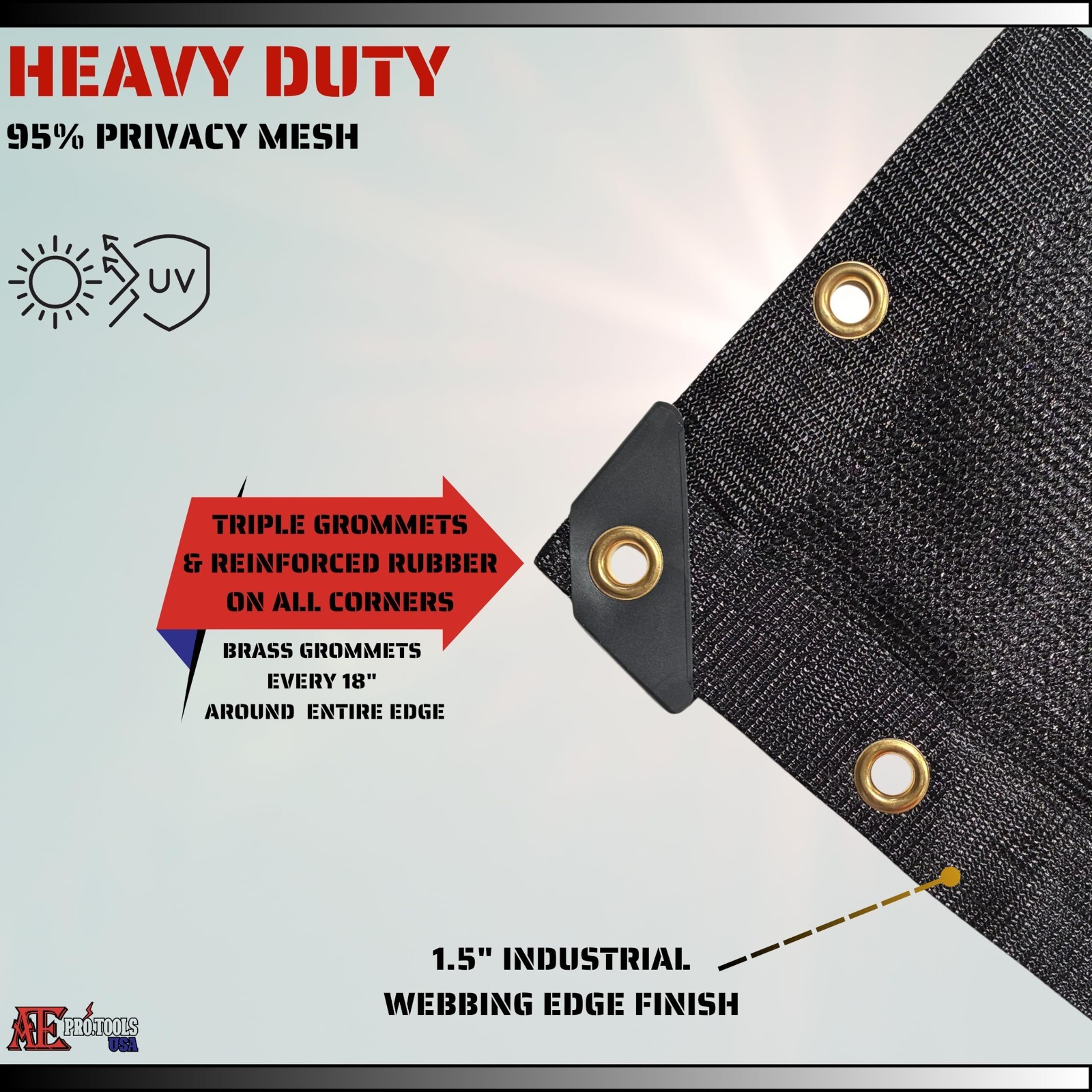 Heavy Duty Mesh Tarp - 90% Privacy & Shade, Multipurpose, Industrial Grade gallery