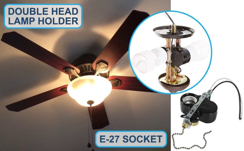 Ceiling Fan 2-Light Socket Switch for Zing Ear ZE-310D ZE-109M Pull Chain Lamp gallery