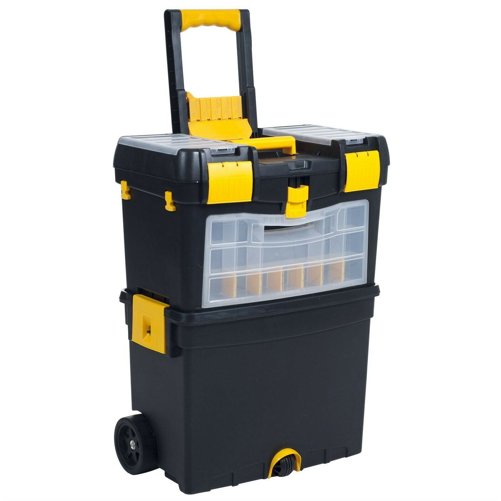 24.5" Portable Rolling Tool Box on Wheels Cart Organizer Storage Bin Deluxe gallery