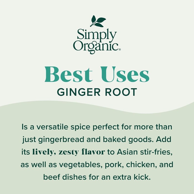 Simply Organic Ground Ginger Root, 1.64 Ounce, Non ETO, oz (Pack of 1) gallery