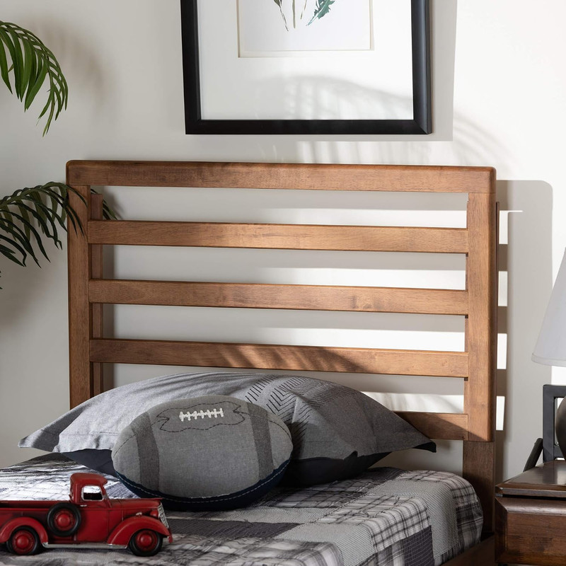 Akemi Modern Twin Size Headboard in Ash Walnut Finish gallery