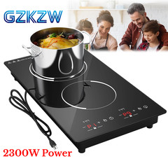 Electric Cooktop Double Burner Induction Drop-in Electric Stove Top 110V 2300W
