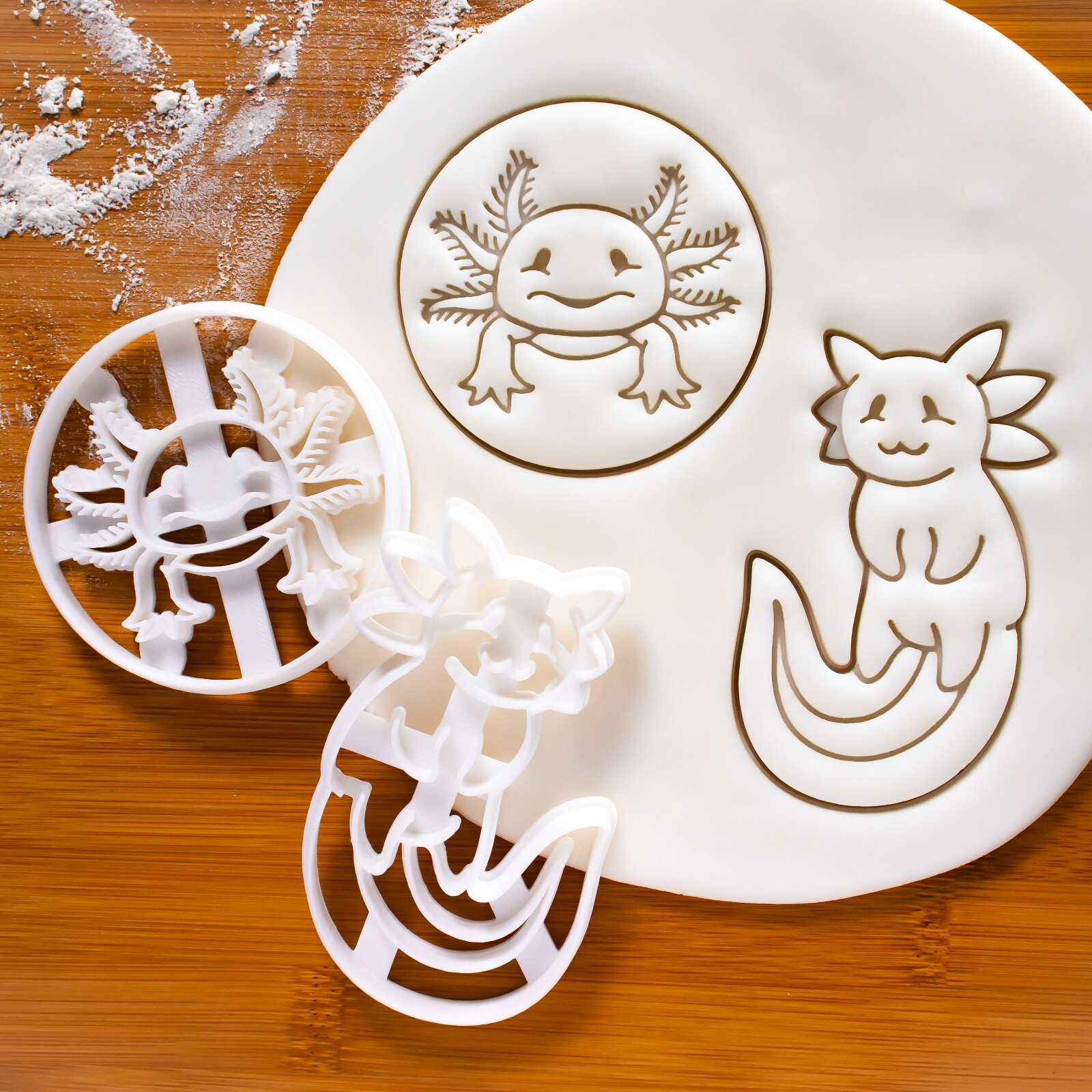 Axolotl Cookie Cutters Set -aquatic animal Walking Fish salamander amphibian pet gallery
