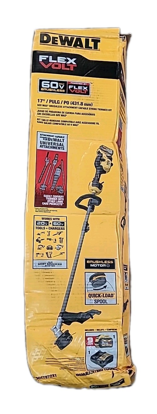 NEW!! DEWALT FLEXVOLT 60V MAX 17 in. Attachment Capable Trimmer Kit gallery