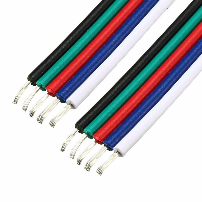 5-PIN RGB Extension Connector Wire Cable Cord For RGBW RGBWW LED Strip Light gallery