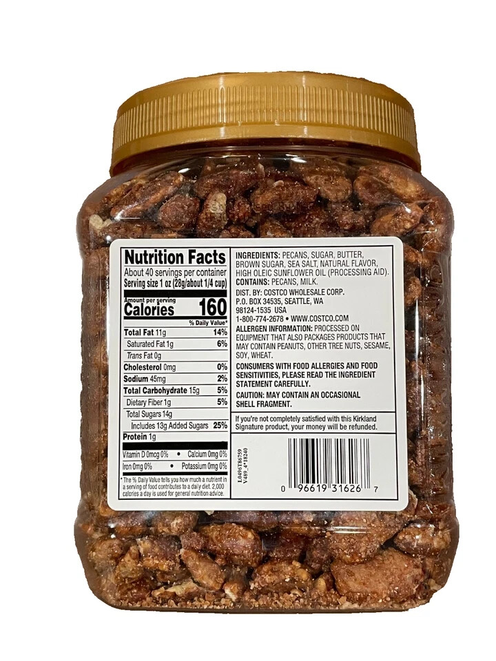 2-PACK Kirkland Signature Praline Pecans 2.5 Lb each pack, Total 5 Lbs gallery