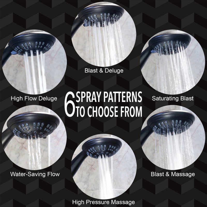 6 Function Handheld Shower Head Kit (Aqua Elegante) - Oil-Rubbed Bronze- 2.5 GPM gallery