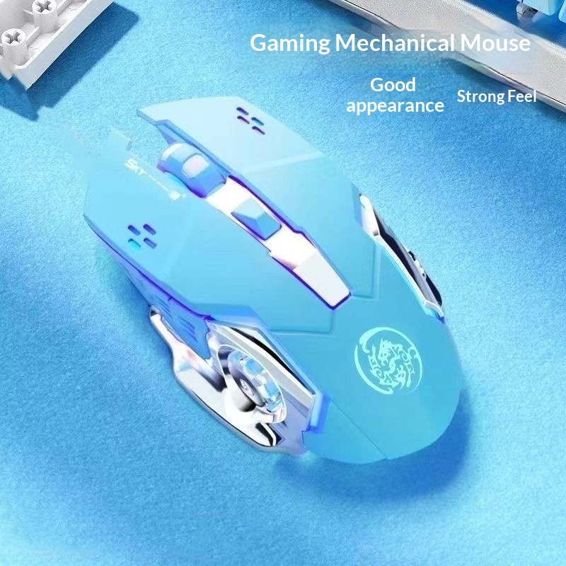 Bluetooth Rechargeable Wireless Gaming Mouse RGB Backlit USB PC Gamer Mouse gallery
