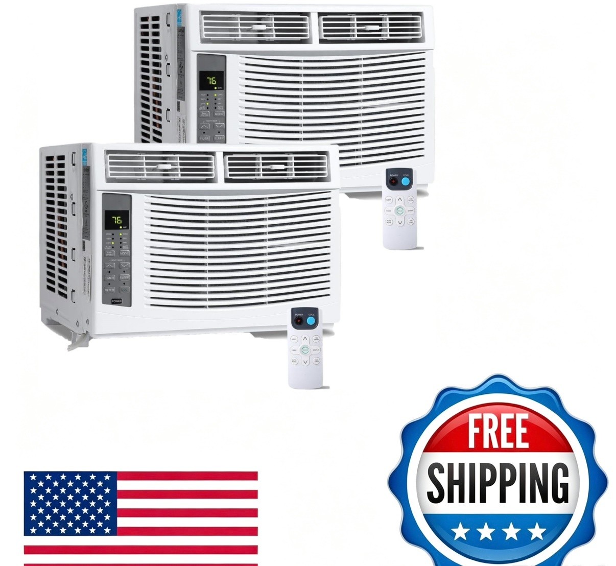 Garvee 2-Pack 6000 BTU Smart Window Air Conditioner, 50dB Quiet Operation, WiFi gallery