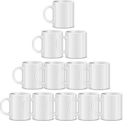 Sublimation Mugs Blank 11oz Sublimation Coffee mugs White Coated Ceramic Cup …