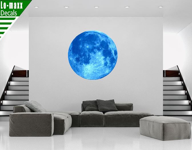 Blue Moon High Quality Graphic Wall Window Various Sizes Printed Vinyl Sticker gallery