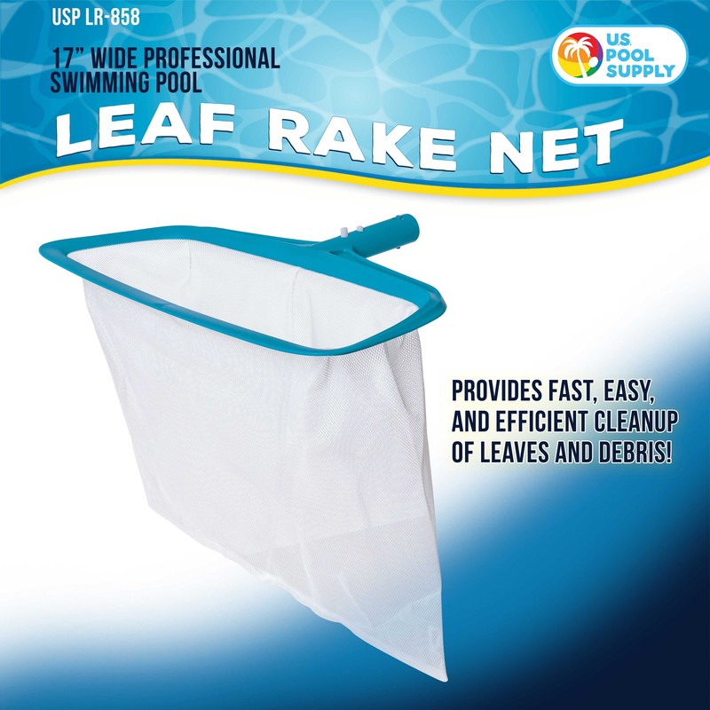 U.S. Pool Supply Pool Leaf Rake with Deep Net Bag & EZ Clip Handle gallery