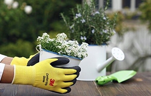 3M Nitrile Rubber Coated Nylon Work Gloves, Thin, Washable Bulk 10 Pack Yellow gallery
