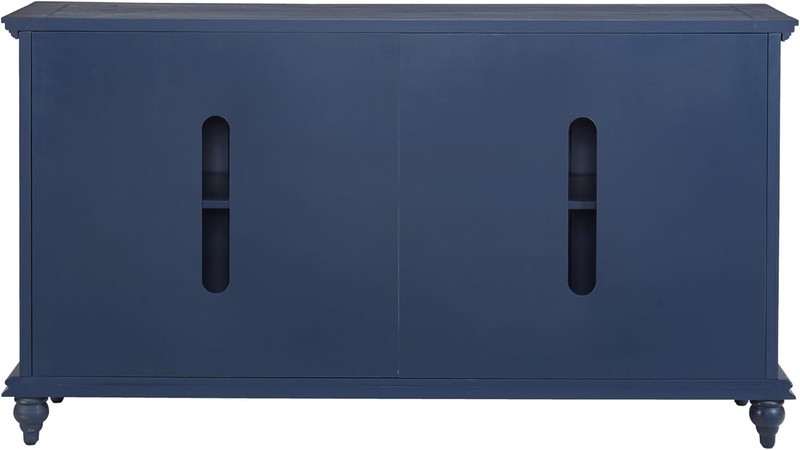 Garden District Rustic Blue Solid Wood 65" TV Stand gallery
