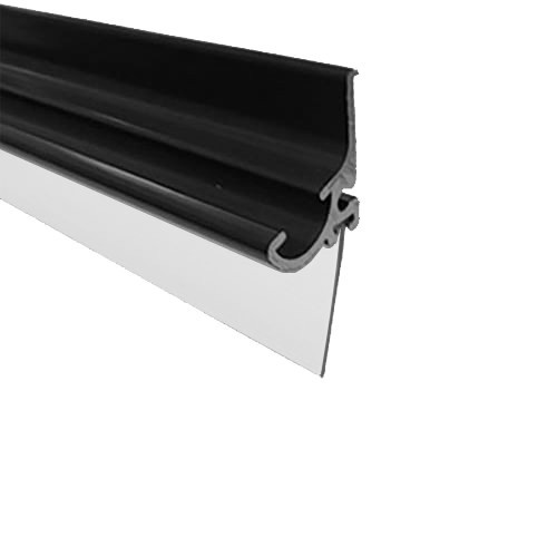 Matte Black Framed Shower Door Replacement Drip Rail with Vinyl Sweep - 32" Long gallery