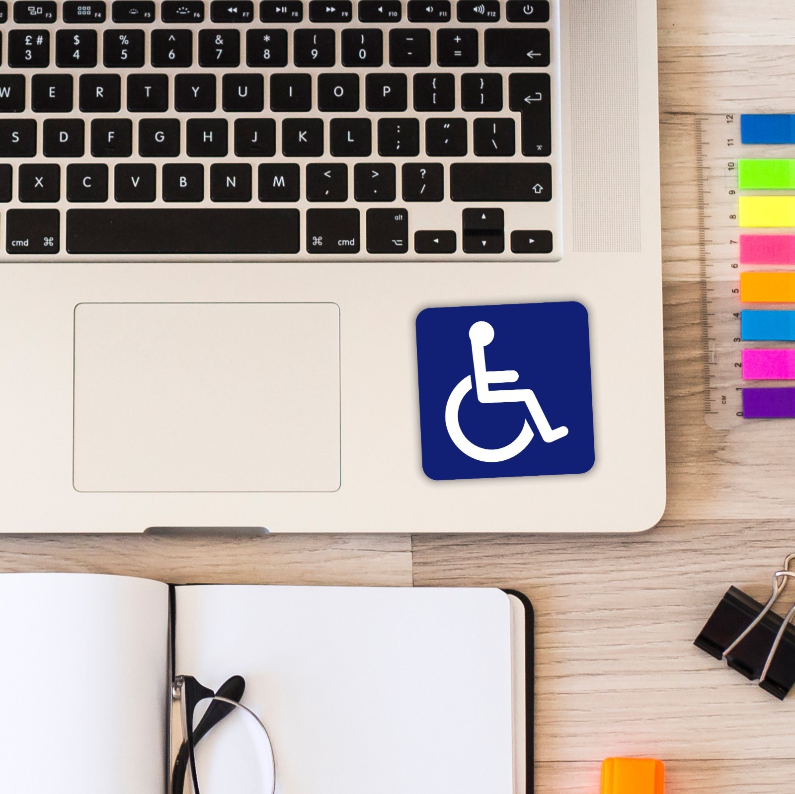 Handicap Parking Sign Sticker Decal Disabled Symbol Wheelchair Set of 2 gallery