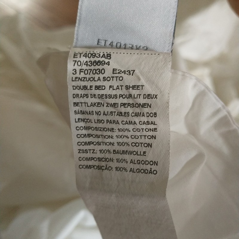 Frette 1860 Full Double Fitted Sheet White Bedding Italy gallery