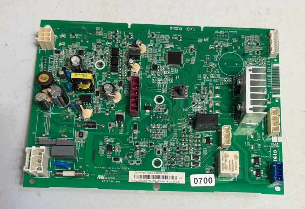 GE Appliances Electronic Washing Machine Main Control Board 290D2226G003