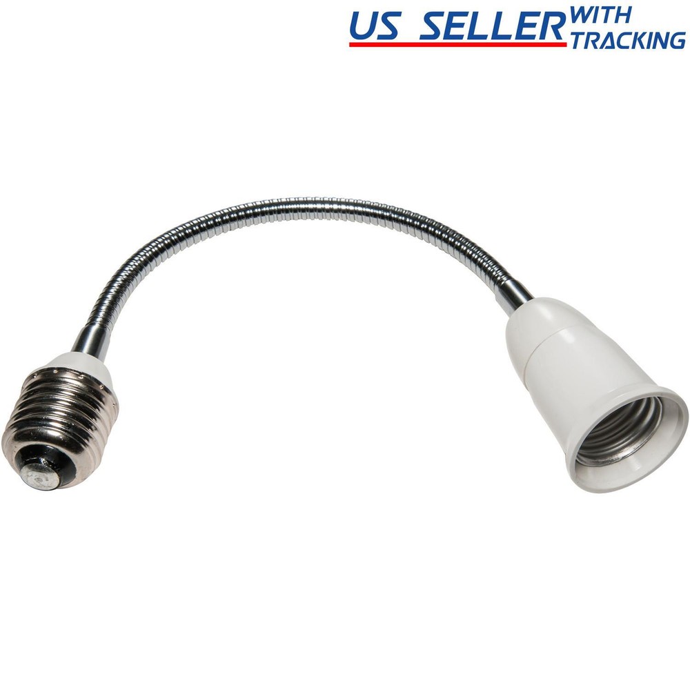 12 Inch Flexible Socket Extender for Standard US LED & CFL Light Bulbs