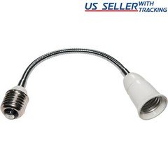 12 Inch Flexible Socket Extender for Standard US LED & CFL Light Bulbs
