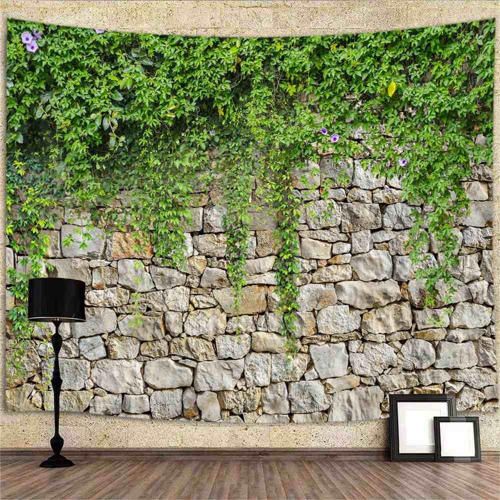 1950s Garden Greens Extra Large Tapestry Wall Hanging Wall Art Poster Background