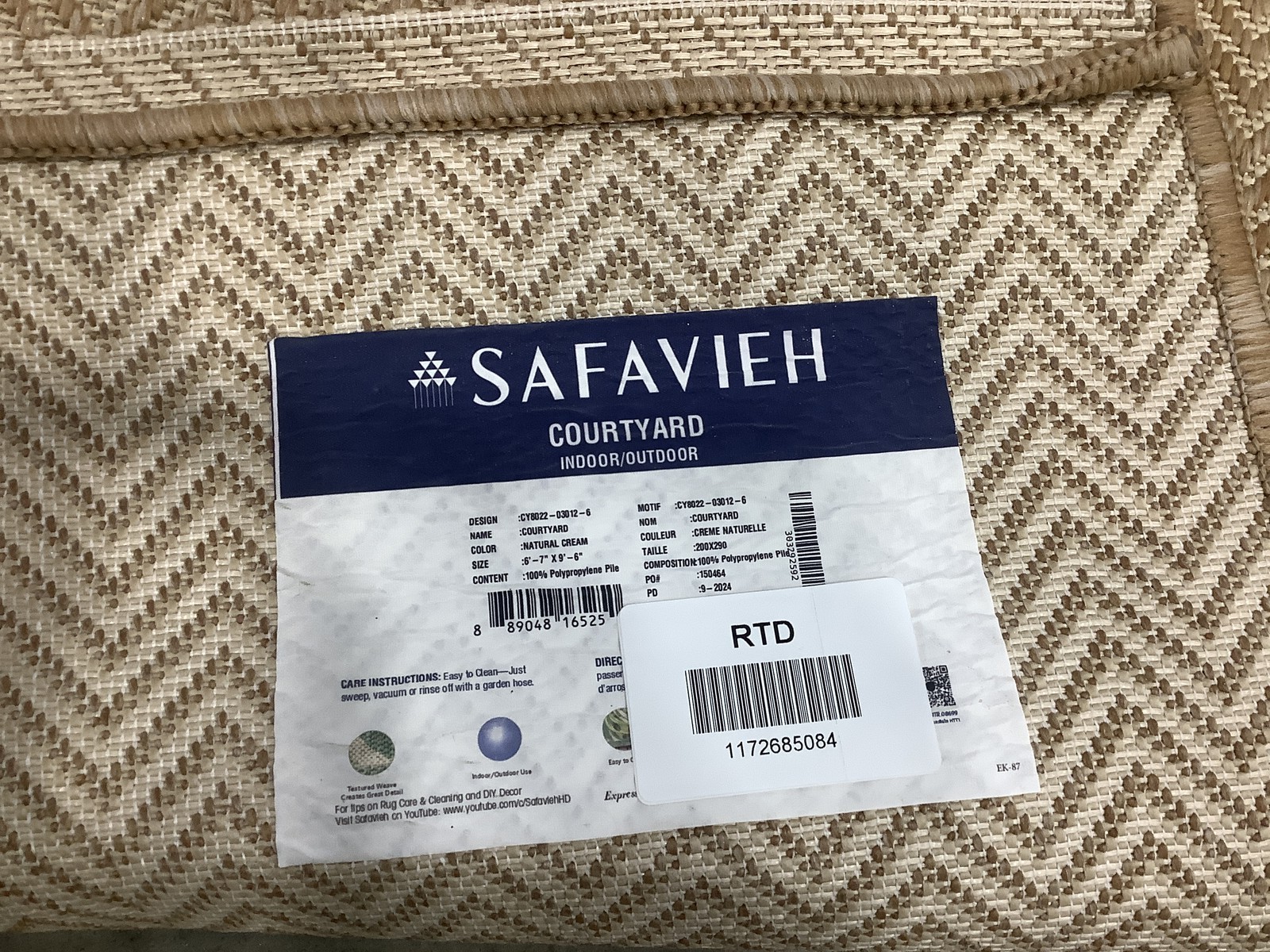 NATRL CREAM 6'-7" x 9'-6" Back Stain Rug Reduced Price 1172685084 CY8022-03012-6 gallery