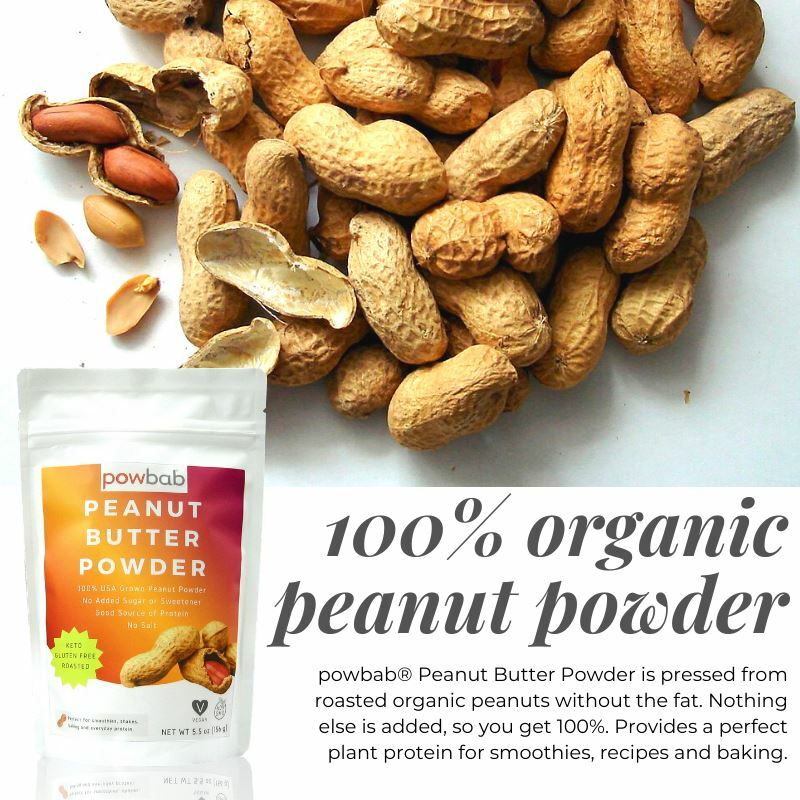 powbab Peanut Butter Powder Unsweetened, No Sugar-100% USA Organic Peanuts 5.5oz gallery