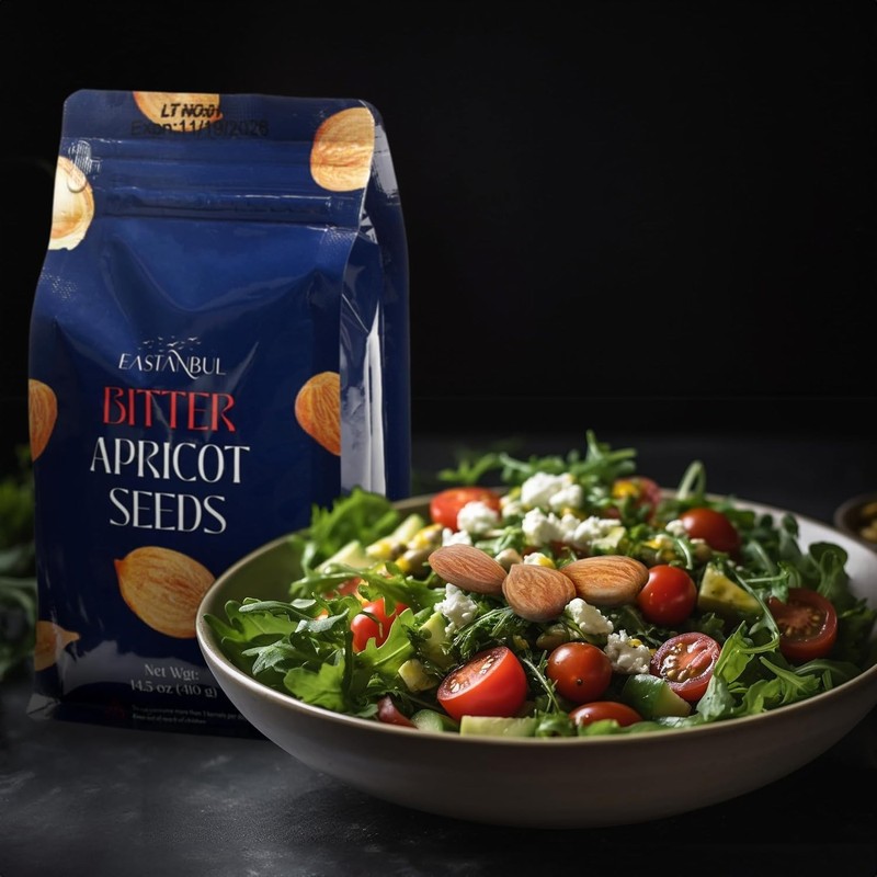Organic Bitter Raw Apricot Kernel Premium Seeds 14.5 oz Gluten Free Vegan USDA gallery