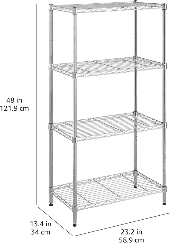 4-Shelf Adjustable Storage Shelving Unit 200 Pound Loading Capacity Per Shelf gallery
