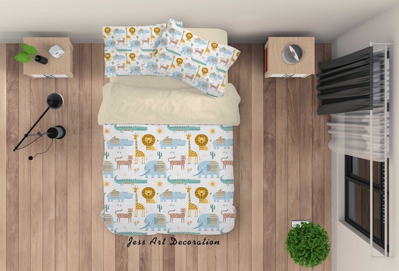 3D Animals Cactus Pattern Cartoon Quilt Cover Set Bedding Sets Pillowcases 64 gallery