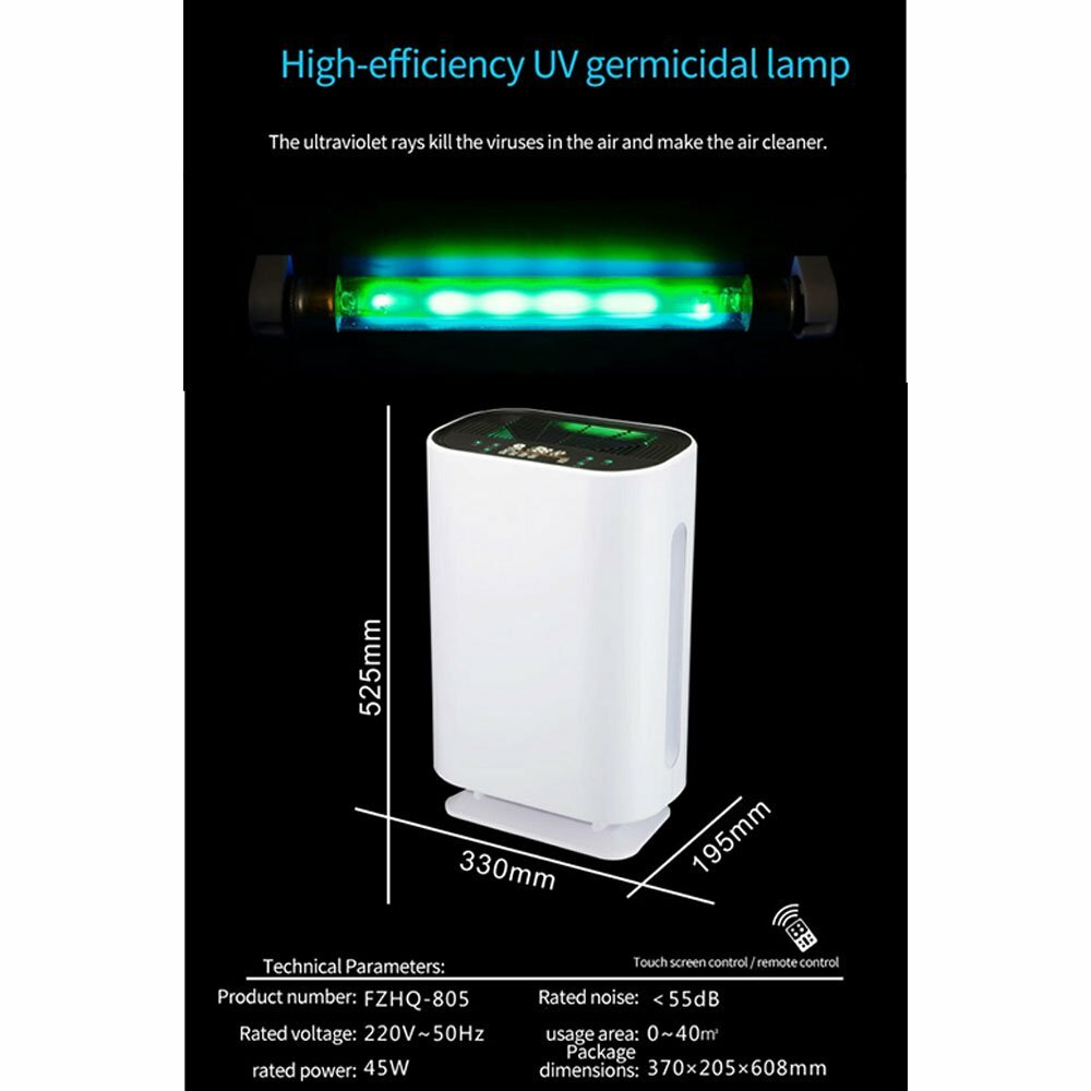 Air Cleaner H13 HEPA Filter Purifier300SqFt for Home,Desktop large Room gallery