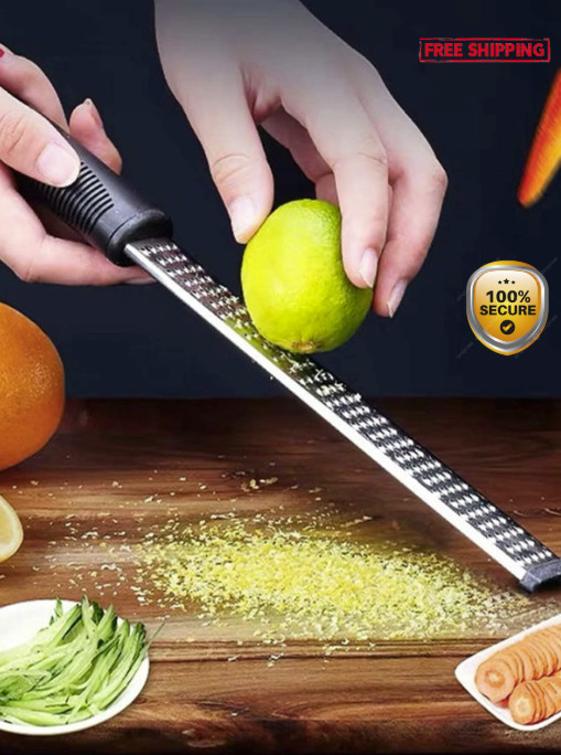 1pc Stainless Steel Multifunction Grater - Lemon, Vegetable & Fruit Zester - NEW gallery