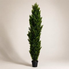 5’ UV Artificial Cedar Topiary Tree Indoor/Outdoor