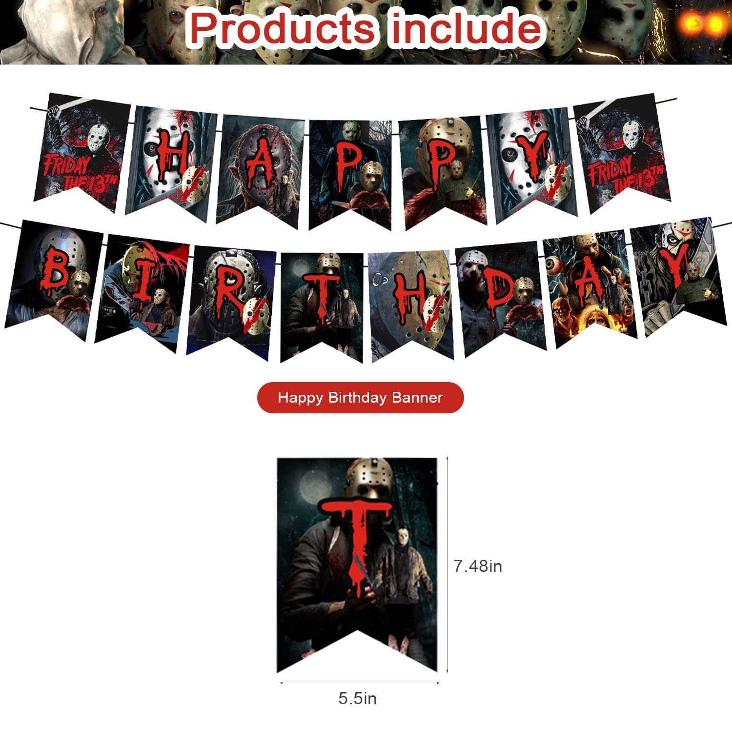 Party Decorations,Birthday Party Supplies for Horror Movie Party Supplies Inc... gallery