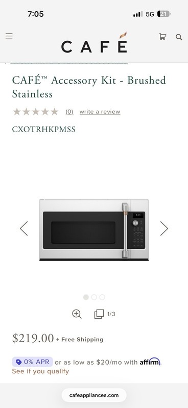 CAFÉ™ Accessory Kit - Brushed Stainless CXOTRHKPMSS Microwave gallery