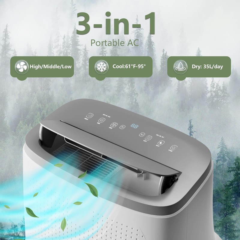 Portable AC Unit 9000 BTU Mini Split Heating & Cooling System Cools 450 Sq Ft gallery