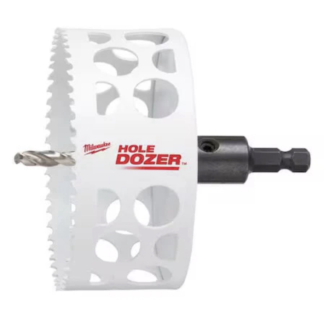*NEW* Milwaukee 4 in. HOLE DOZER Bi-Metal Hole Saw w/ 3/8 in. Arbor & Pilot Bit gallery