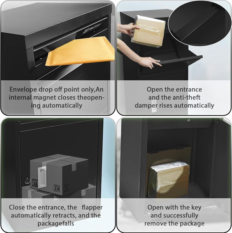 Outside Package Delivery Box w/Lock Secure for Porch,Curbside,House Antitheft gallery