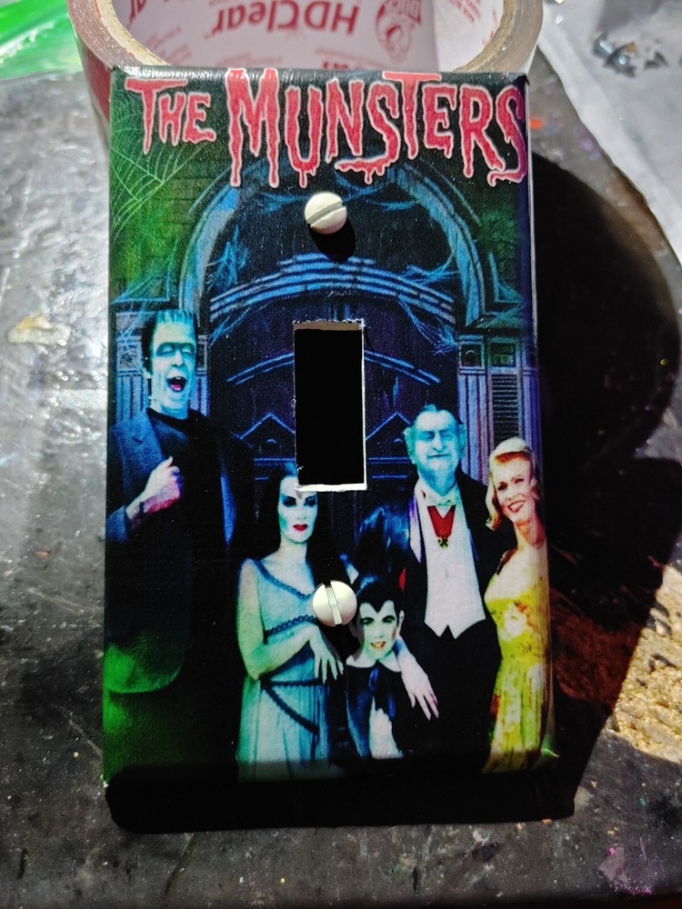 Custom Handmade - The Munsters - Single Toggle Light Switch Cover