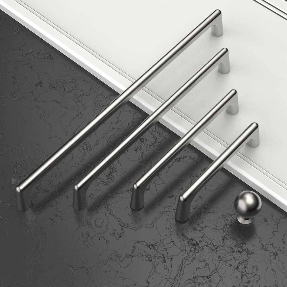 Brushed Satin Nickel Cabinet Pulls 10Pack